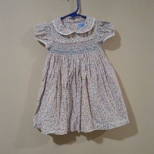Floral Kids Dress with Peter Pan Collar